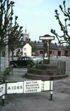 Village sign at Swaffham, Norfolk, c1955-1965. Creator: Arthur Charles Kirby Ware.