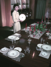 Dinner service designed for the coronation of Elizabeth II, 1953.  Creators: Arthur Charles Kirby Ware, Eric Ravilious.