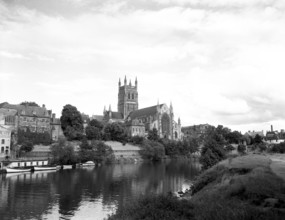 Worcester Cathedral, c1955. Creator: Arthur Charles Kirby Ware.