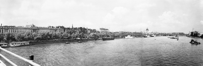 Somerset House and the River Thames, London, c1955. Creator: Arthur Charles Kirby Ware.