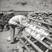 Paint testing, Seathwaite, Lake District, c1955. Creator: Arthur Charles Kirby Ware.