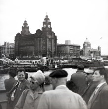 Liver Building and Port of Liverpool Building, Liverpool, c1955. Creator: Arthur Charles Kirby Ware.