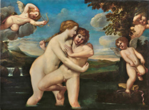 Salmacis and Hermaphroditus. Creator: Albani, Francesco (1578-1660).