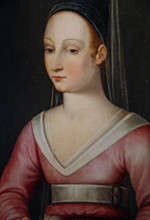 Portrait of Agnès Sorel (1422-1450) Detail, Mid of 16th cen.. Creator: Anonymous.