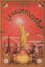 Cover "Le règne de l'électricité" by Gaston Bonnefont, 1895. Creator: Anonymous.