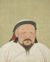 Portrait of Kublai Khan (1215-1294), c1294. Creator: Araniko (1244-1306).