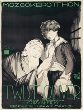 Movie poster "Oliver Twist" by Márton Garas, 1919. Creator: Bednar, Janos (1886-1932).