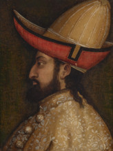 Portrait of John VIII Palaiologos (1392-1448), Byzantine emperor, c1500. Creator: Bellini, Gentile, (Follower of) .