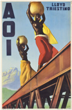 Lloyd Triestino: AOI (Africa Orientale Italiana), 1936. Creator: Boccasile, Gino (1901-1952).