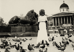 Sheila Legge as Surrealist "Phantom", Trafalgar Square, London, 11 June 1936, 1936. Creator: Cahun, Claude (1894-1954).