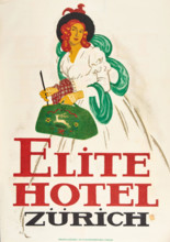 Elite Hotel Zürich, 1915. Creator: Cardinaux, Emil (1877-1936).