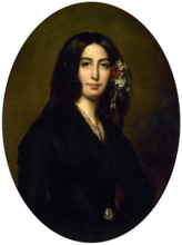 Portrait of George Sand, 1837-1839. Creator: Charpentier, Auguste (1815-1880).
