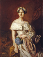 Portrait of Mademoiselle de Cabarrus, 1848. Creator: Chassériau, Théodore (1819-1856).