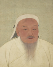 Portrait of Genghis Khan, 14th century. Creator: Chinese Master.