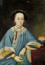 Rong Fei ("Fragrant Concubine" consort by the Qianlong Emperor), 18th century. Creator: Chinese Painter, (after Giuseppe Castiglione) .
