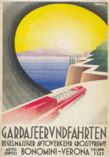 Lake Garda tours: regular car traffic, 1930. Creator: Colato, Arduino (1880-1954).