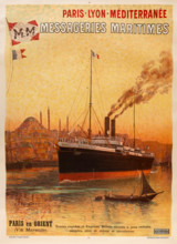 Messageries Maritimes. Paris - Lyon - Méditerranée, 1909. Creator: D'Argence, Eugène (1853-1920).