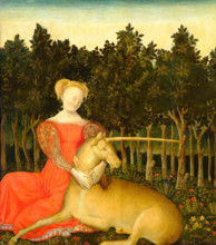 Maiden with Unicorn (Portrait of Caterina Corner as Allegory of Chastity), c1467-1468. Creator: Dario di Giovanni (ca 1420-before 1498).