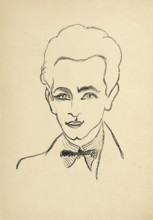 Portrait of Louis Aragon, frontispice in "Les Aventures de Télémaque", 1922. Creator: Delaunay, Robert (1885-1941).