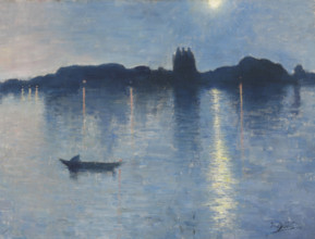 The Moonlit Lake, 1888. Creator: Delville, Jean (1867-1953).