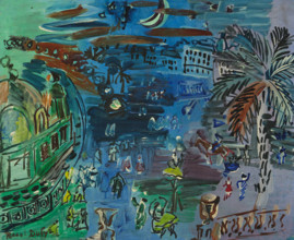 L'ancien casino de Nice, de nuit (The old casino in Nice at night), c1947. Creator: Dufy, Raoul (1877-1953).