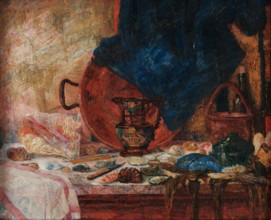 Shells and blue curtain, 1903. Creator: Ensor, James (1860-1949).