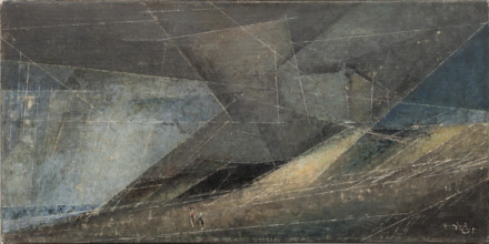 Beach under Gloom, 1945. Creator: Feininger, Lyonel (1871-1956).