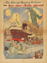 Comic strips from the series Kin-der-Kids. Chicago Tribune, 1906-1907. Creator: Feininger, Lyonel (1871-1956).