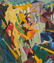 Trumpeters I, 1912. Creator: Feininger, Lyonel (1871-1956).
