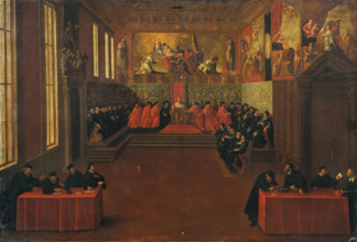 The Doge in the Doge's Palace, Venice. Creator: Fialetti, Odoardo (1573-1638).