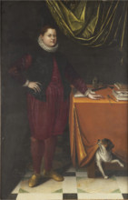 Portrait of a Youth with a Dog, Early 1590s. Creator: Fontana, Lavinia (1552-1614).