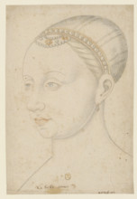 Portrait of Agnès Sorel (1422-1450), c1535-1550. Creator: Fouquet, Jean, (After) .