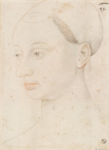 Portrait of Agnès Sorel (1422-1450), c1535-1550. Creator: Fouquet, Jean, (After) .