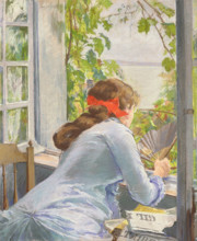 Au bord de la mer (Honfleur), 1881. Creator: Gonzalès, Eva (1849-1883).