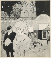 Extérieur du Moulin Rouge, 1908. Creator: Gris, Juan (1887-1927).