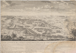 The battle of Lawfeld on 2nd July 1747. Creator: Guélard, Jean-Baptiste (active 1730-1760).