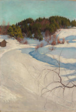 Winter landscape at Myllykylä, 1896. Creator: Halonen, Pekka (1865-1933).