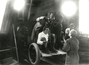 Fritz Lang on the set of his film "Metropolis", 1927. Creator: Harbou, Horst von (1879-1953).