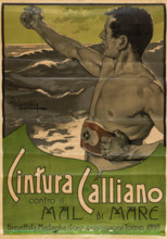 Cintura Calliano - Contro il Mal di Mare, 1898. Creator: Hohenstein, Adolfo (1854-1928).