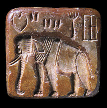 Elephant Seal with Indus Script Found at Mohenjo Daro, Indus Valley, 3rd millenium BC. Creator: Indus Valley Civilisation.