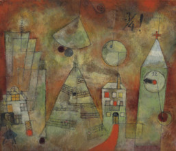 Schicksalstunde um dreiviertel zwölf (The Fateful Hour, Three Quarters to Twelve), 1922. Creator: Klee, Paul (1879-1940).
