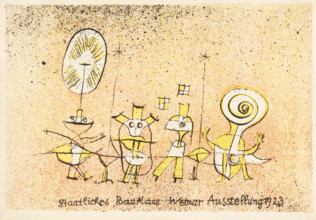 The Bright Side. Postcard for Bauhaus Exhibition Weimar, 1923. Creator: Klee, Paul (1879-1940).