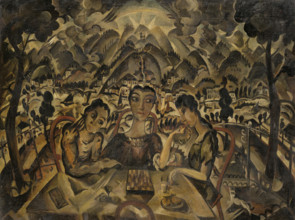 Chess players, c1917-1918. Creator: Kölschbach, Joseph (1892-1947).