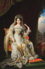 Portrait of Empress Caroline Augusta of Austria (1792-1873), 1824. Creator: Krafft, Johann Peter (1780-1856).