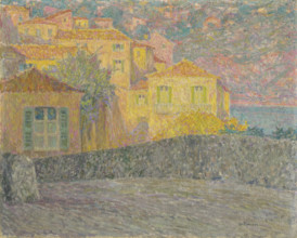 Houses in the sun, Villefranche-sur-Mer, 1927. Creator: Le Sidaner, Henri (1862-1939).