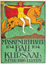 Mask Lovers' Ball, Kursaal Lucerne, 1926. Creator: Lienert, Rudolf (1873-1950).