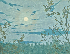 Moonlit landscape. Creator: Lindh, Bror (1877-1941).