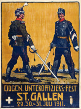 Eidgenössische Unteroffiziersfest, St. Gallen, 1911. Creator: Liner, Carl August (1871-1946).