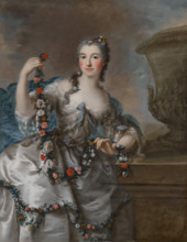Portrait of a Woman as Flora. Creator: Loir, Marianne (1715-1769).