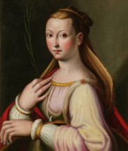 Self-Portrait as Saint Catherine of Alexandria. Creator: Longhi, Barbara (1552-c. 1638).
